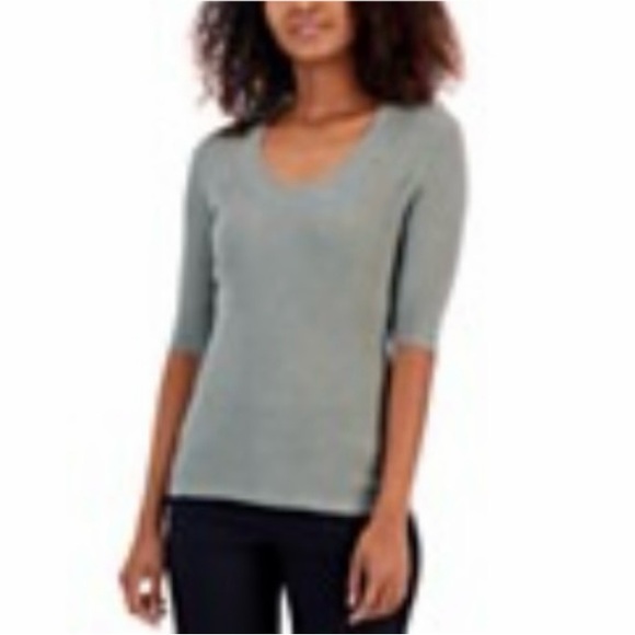 LOT of 3 Alfani Ribbed Elbow-Sleeve Sweaters S - Picture 4 of 8